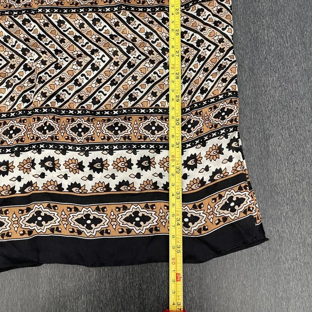 Vince Camuto Brown Silk Scarf 17 x 36 - Picture 6 of 6